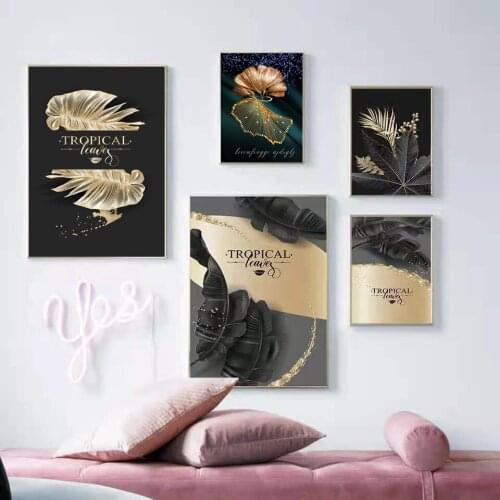 American Light Luxury Crystal Porcelain Painting Golden Leaf modern Minimalist Living Room Decoration Painting