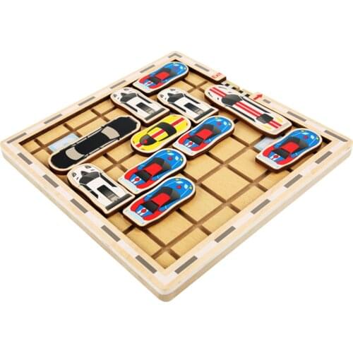 Moving Car Walking Maze Children Thinking Training Wooden Toy Labyrinth Reasoning Interactive Early Education Puzzle Games Toys