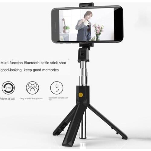 K10 Foldable Mini Pocket 7"-27.6" Selfie Stick with Detachable Wireless Remote Tripod Stand for Phone Compact Lightweight