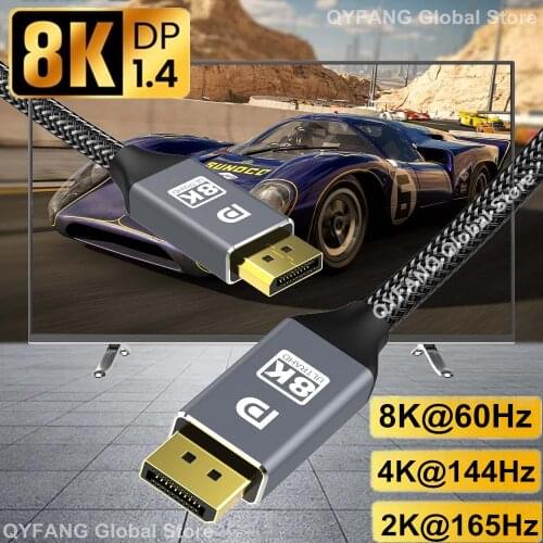 Displayport cable 144Hz DP 1.4 cable 8K Display Port to DP 1.4 Cable 8K@60Hz 4K@144Hz HDR For Monitor Projector Laptop