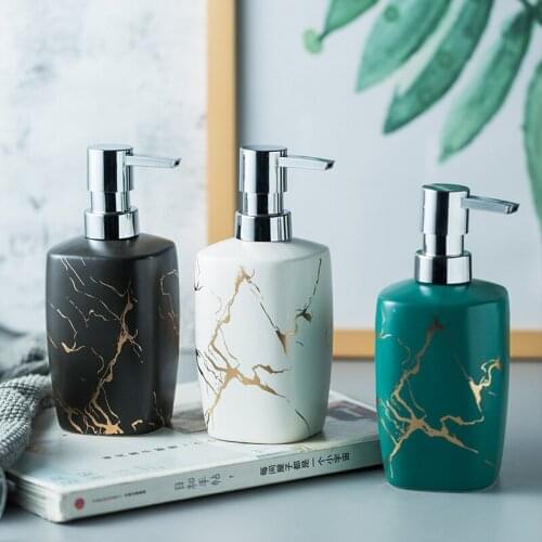 Nordic Ceramic Lotion Bottle Bathroom Home Decor Accessories Hand Sanitizer Shampoo Dispenser Bottle Bathroom Accessories