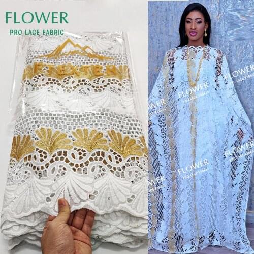 2020 New Design Swiss Lace Fabric With Embroiders 100% Cotton African Lace Fabric By The Yard For African Women Sewing Clothing
