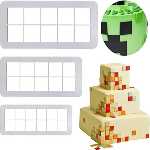 3 Size Square Cookie Cutter Geometric Multicutter Cake Cupcake Fondant Cutter Biscuit Cutters Polymer Clay Crafting Projects