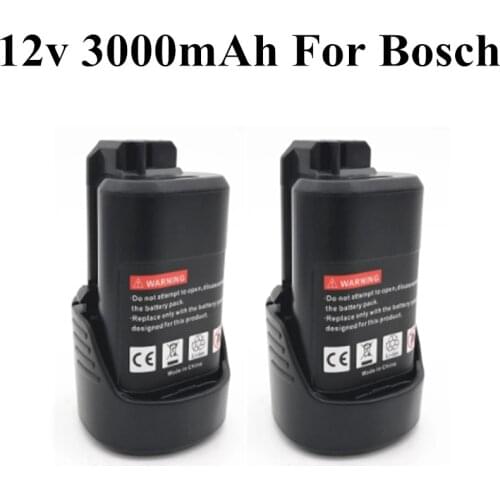 BAT411 10.8V - 12V 3000mAh Li-ion Rechargeable Battery for BOSCH BAT412A BAT413A D-70745GOP 2607336013 2607336014 PS20-2 PS40-2