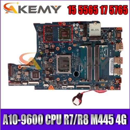 For DELL Inspiron 15 5565 17 5765 Laptop Motherboard BAL22 LA-D803P With A10-9600 CPU R7/R8 M445 4G-GPU CN-0R1WJH 0R1WJH R1WJH