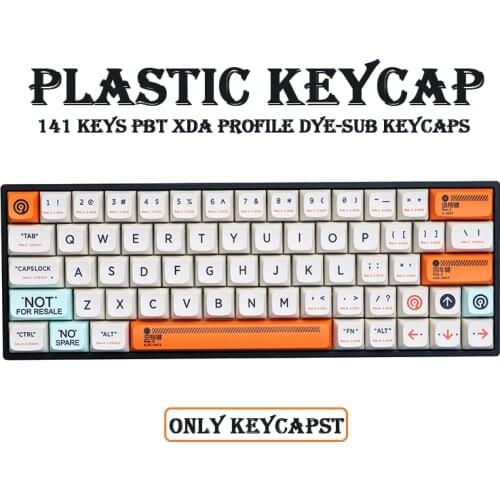 PBT 141 keys DYE-SUB keycaps mechanical keyboard XDA Profile Personalized orange custom for cherry mx switches 87 96 108 Layout