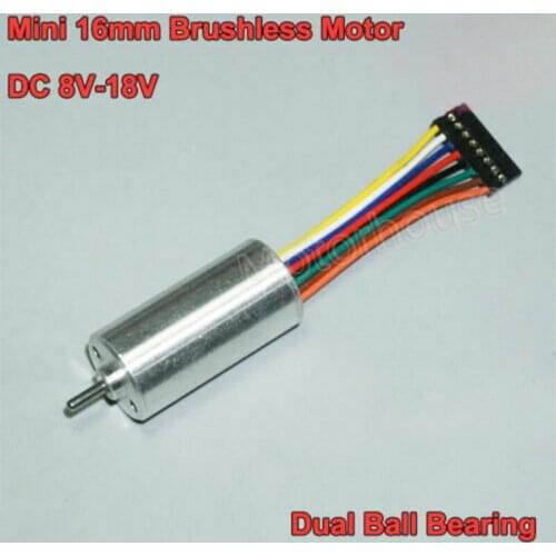 Mini 16mm*32mm DLDC Electric Brushless Motor Inner Rotor DC 12V 8200RPM Hall Sensor Dual Ball Bearing Strong Magnetic