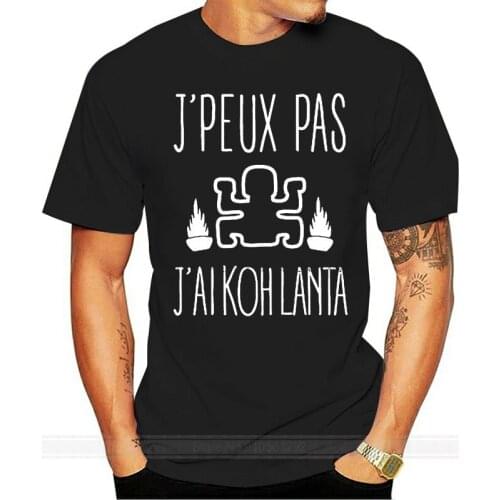 Male brand teeshirt men summer cotton t shirt Mens T-shirt J'peux Pas J'ai Koh Lanta