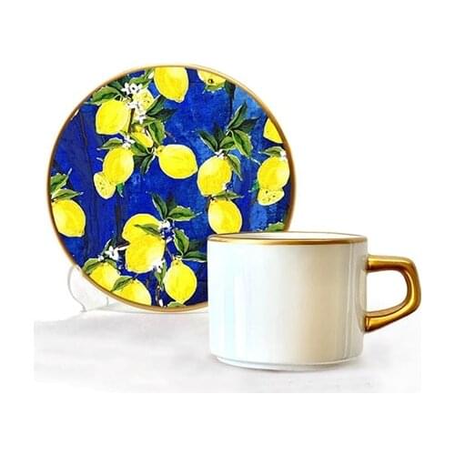 Asaf Tea Cup Set 12 Pieces Lemon