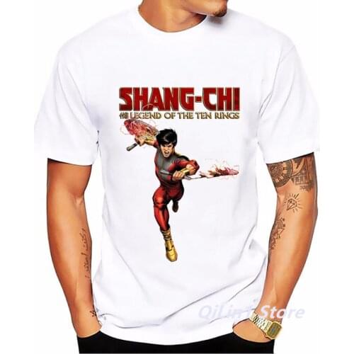 2021 New Movie Shang-Chi And The Legend Of The Ten Rings Tshirt Homme Vintage Graphic T Shirts Summer Top Mens T-Shirts White