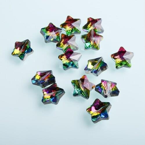 New Color 14mm Star Shape Rhinestone Crystal Beads for Jewelry Glass Beads