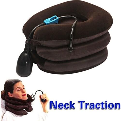 NEW Neck Massager Brace Support Cervical Collar Air Traction Therapy Device 2019