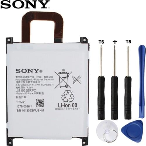Original Replacement Sony Battery LIS1532ERPC For SONY Xperia Z1 L39T L39U Genuine Phone Battery 3000mAh