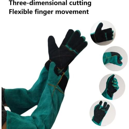 Pet Gloves Bite-resistant Gloves Cat Dog Cutting-proof Anti-thorn Pet Gloves Pet Handling Gloves Two-layer Leather Support Pad