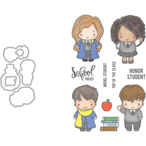 Clear Stamps And Cutting Dies Students Girls And Boys Top Of The Class Honor For DIY Scrapbook Photo Album Craft Card 2021 New
