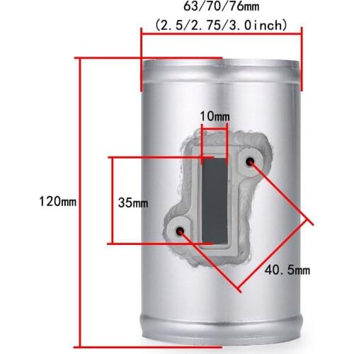 Car engine air flow meter flange base intake modification intake pipe sensor modification diameter 2.5/2.75/3.0inch
