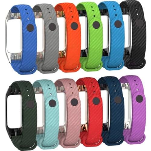 Metal Carbon Fiber for Mi Band 3 Strap for Xiaomi Mi Band 3 Silicone Strap Bracelet Replace Smart Watch Accessories