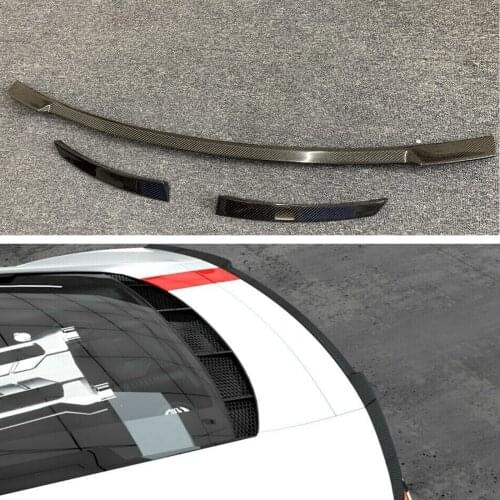 Rear Trunk Spoiler Wing For Audi R8 V8 V10 Coupe 2 Door 2016-2019 Carbon Fiber Tail Gate Window Boot Splitter Lip Guard Trim
