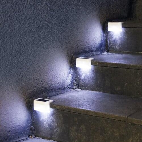 LED Solar Stair Fence Decor Lamp Outdoor Garden Light Pathway Yard Patio Steps Lamps Solar Yard Deck Floor Night Lamp