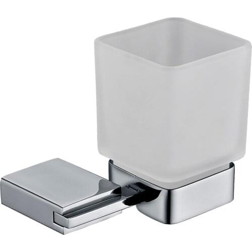 Mirror Polished SUS304 Stainless Steel Bathroom Double Glass Cups & Tumbler Holders Toothbrush Cup Holders Bathroom Accessories