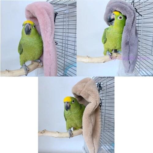 Winter Warm Bird Shawl Nest Corner Parrot Blanket Pet Small Animal Hanging Tent Cage Decoration for Parakeet Lovebird Cockatiel