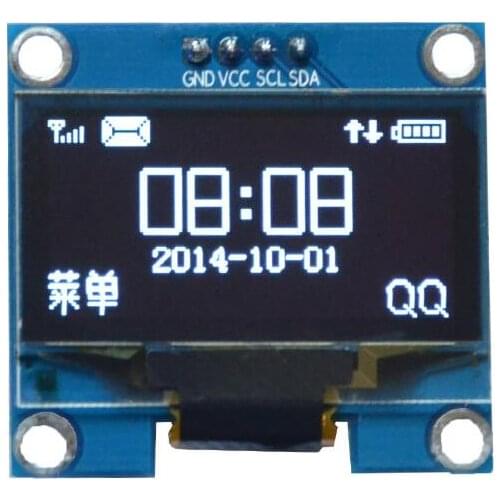 1.3 inch White color OLED Module 4 pin SSH1106 controller 3.3-5.5V 12864 LCD IIC I2C Interface