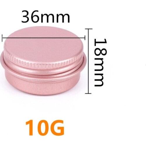 10ML Aluminum Cream Tins Wholesale Hand Cream Tin Containers Tea/Hair Wax /Jewelry Pot Handmade Soap Threaded Aluminum Box