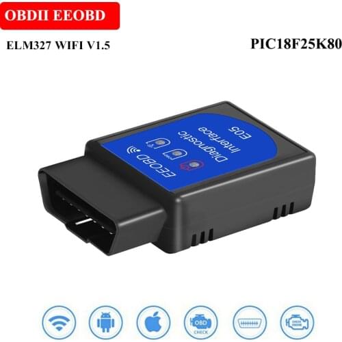 OBD2 ELM327 V1.5 PIC18F25K80 Super WIFI Car OBDII Engine Fault Trouble Scanner For Audi A3 A4 A6 A7 A8 A5 B6 Q5 Q7 C6 C7 8P