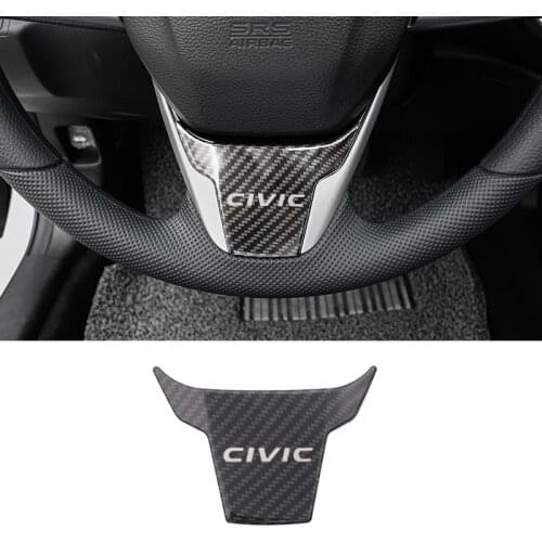 Carbon fiber Car Steering Wheel Sequin For Honda Civic 2016 2017 2018 2019 2020 Decorative Sticker Trim Decal accessories