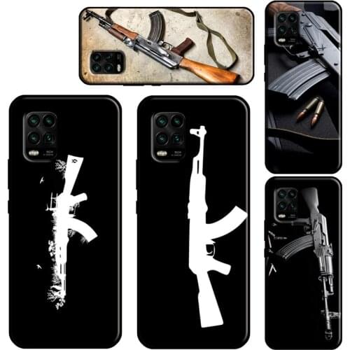 AK47 Handgun Gun BUllets Case For POCO X3 Pro M3 F2 F3 Back Cover For Xiaomi Mi 11 Ultra Note 10 Lite Mi 9T 10T Pro