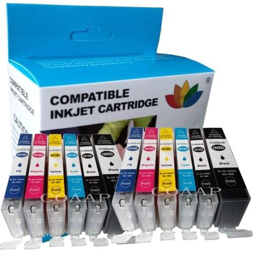 12pk Printer Pixma TS9155 TS9150 TS8150 TR8550 TR7550 for compatible pgi 580 PGBK / cli 581 BK/C/M/Y/PBK ink cartridge