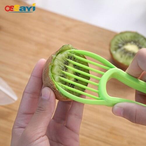 Double-headed Multi-functional Fruit Cut Tools Creative Household Items Green Plastic Fruit Knife Kitchen Gadgets Accessories