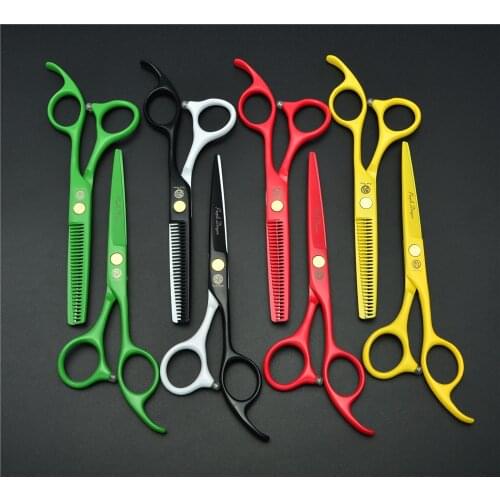 Purple Dragon Professional 6 inch hair scissors set Straight Thinning Hairdressing Barber scissors Hair Cutting Shears