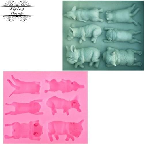 Lovely dog mold silicone mold soft candy chocolate mold handmade craft mold gypsum sugar craft mold DIY cake