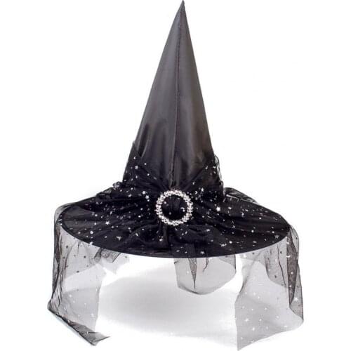 Hot Witch Hats Reusable Cloth Halloween Kids Wizard Hat Party Decor Home Office Figurines