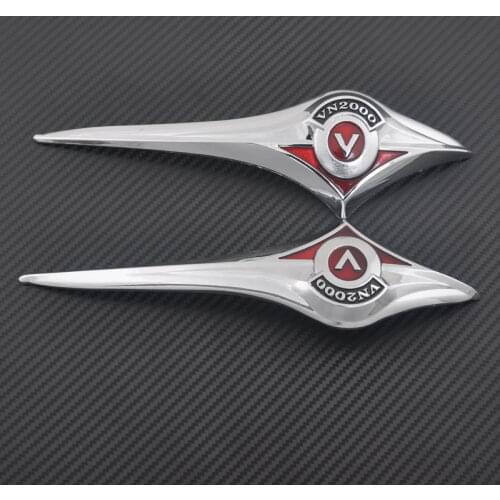 Chrome Motorcycle Fuel Gas Tank Sticker Decorative Protector Decals For Kawasaki Vulcan VN Classic VN2000