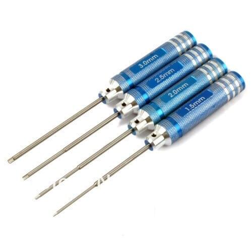 RC Hobby Tools HSP Model Car Blue Metal Hex Key ScrewDriver 1.5mm 2.0mm 2.5mm 3.0mm Tool Set 80107