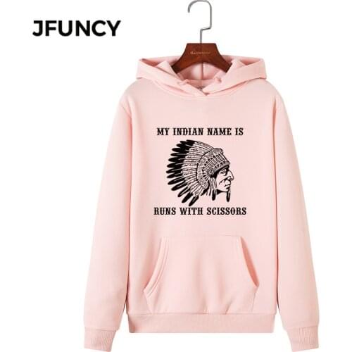 JFUNCY 2020 Autumn Women Hoodies Oversized Long Sleeve Hooded Female Pullover New Fashion Print Woman Casual Sweatshirt