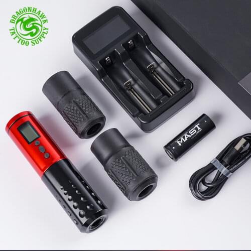 Mast New Lancer Professional Rotary Cartridge Battary Tattoo Pen Machine with Accessories Pmu Machine for Makeup Machine Kit