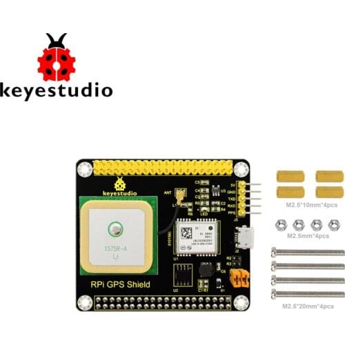 Keyestudio NEO-6M GPS Shield Expansion Board with Antenna for Raspberry Pi 3/CE Certification