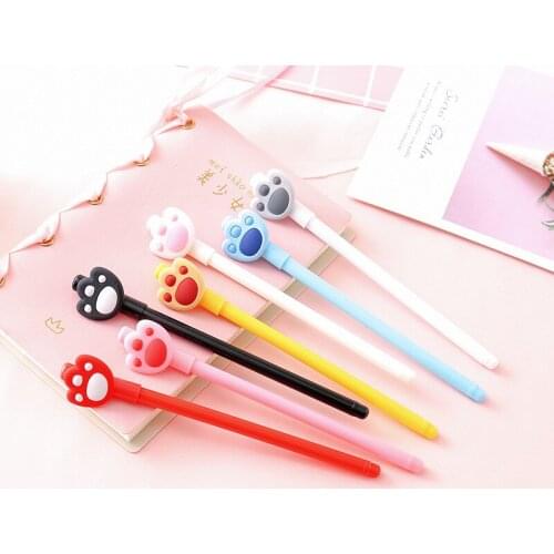 50PCS Korean Creative Cute Claw Neutral Pen Cartoon Student Writing Tool Black Signature Pen 0.5mm Office Accessories