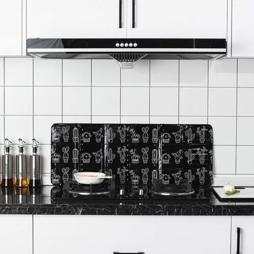 Kitchen Foil Frying Pan Oil Splash Screen Block Gas Stove Anti Splatter Aluminum Shield Guard Cooking Oil Splash Proof Baffle