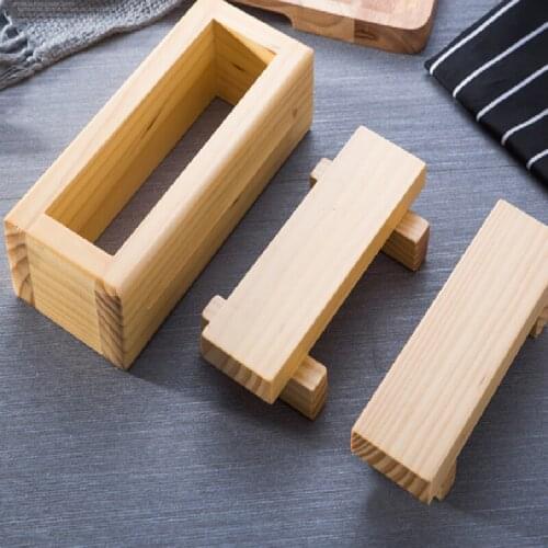 Cooking Bamboo Wooden Rectangular Sushi Pressing Mold Box Sushi Making Kit Sushi Rice Roller Molds Sushi Kitchen Making Tools