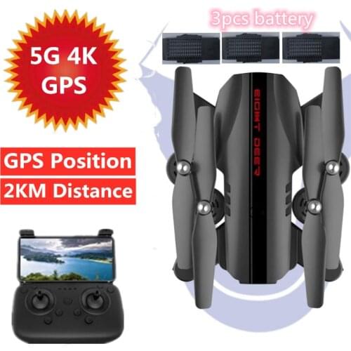 Professional Drone With 4K ESC Camera Dual GPS Postion Smart Follow Waypoint Flight 2KM RC Quadcopter VS S176 GD91 Pro FX-9P