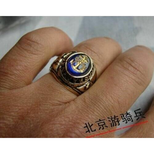 WW2 WWII U.S USN NAVY MILITARY STYLE METAL RETRO HONOR RING SIZE 10 WORLD WAR II SOLDIER MILITARY
