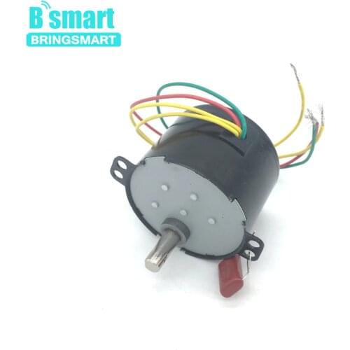 Bringsmart 50KTYZ AC Synchronous Motor 24/220V CW/CCW Mini Gear Motor 1-50rpm Permanent Magnet Slow Speed Reducer Motors