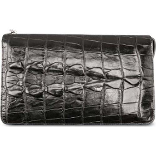 Dae Siamese crocodile skin handbag for men crocodile Leather wallet crocodile double-sided single-handle bag man clutch bag