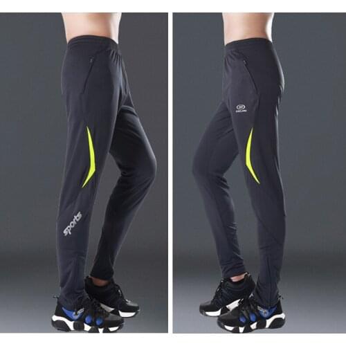 2021 New Men Sports Running Pants Zipper Pockets Soccer Training pants Male Training Sweatpants outdoor jogging Gym Trousers