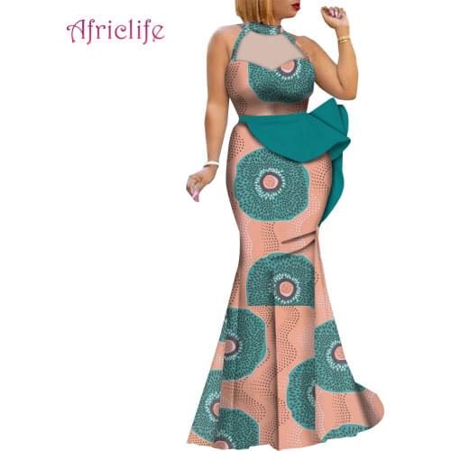 African Dresses For Sexy Women Sleeveless Maxi Bridesmaids Long Dress Party Dress Robe Longue Femme Traditional Wedding WY8604