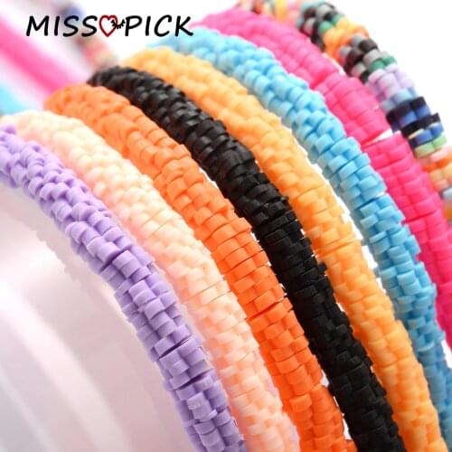 New 5mm Chip Disk Flat Flower Shape Loose Spacer Handmade Beads Polymer Clay Beads For DIY Jewelry Making Bracelet Accesories